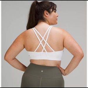 White Lululemon Energy Sports Bra